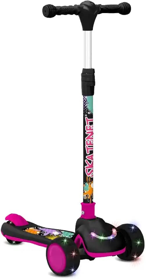 Skatenet Dobravel LED (Rodas e Deck) Black/Pink Bandeirante