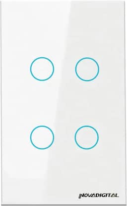Interruptor 4x2 Smart Wifi Inteligente Nova Digital 4 Botões Lite
