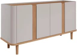 Buffet para sala de jantar 4 portas Eva Cimol Off White/Nature
