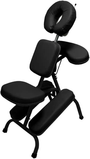Cadeira Legno Quick Massage Shiatsu Preta Portátil Dobrável