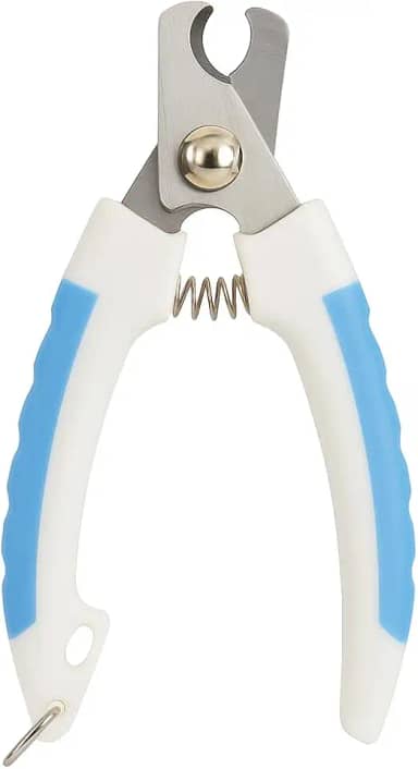 Alicate Cortador de Unhas Profissional para Pets Cães e Gatos, 16cm, Lâminas em Aço Inoxidável, Cabo Antiderrapante, com Limitador de Segurança