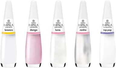 Kit C/5 Esmalte Impala Tons Para Francesinha 7,5ml