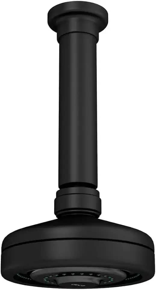 Chuveiro com tubo de teto AcquaPlus, Black Matte, Deca, 1990.BL.TET.MT