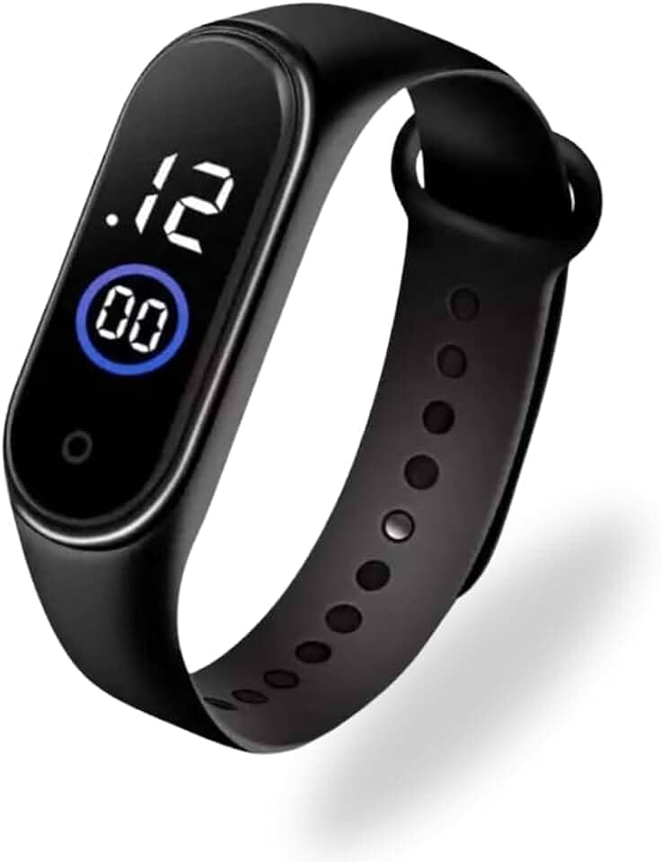 Relógio Digital Esportivo Led Preto Pulso Pulseira De Silicone Resistente Juvenil Qualidade Premium Alto Nível De Regulagem (Somente a Cor Preta) - VOLT3M