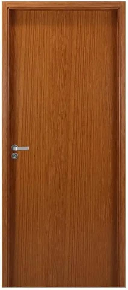 Kit Porta de Madeira Lisa 215x84cm com Batente de Mdf Ultra 10cm Melamínica Mgm Carvalho Quebec