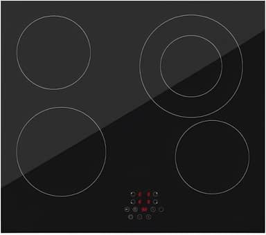 Cooktop Fogão Elétrico Cerâmico 4 Bocas 60cm Preto, Vidro Cerâmico Chinês, Controle Touch Slider, 220-240V~60Hz, Modelo PC-D46445