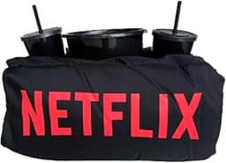 Almofada decorativa cinema pipoca, Balde e 2 copos com tampas e canudos