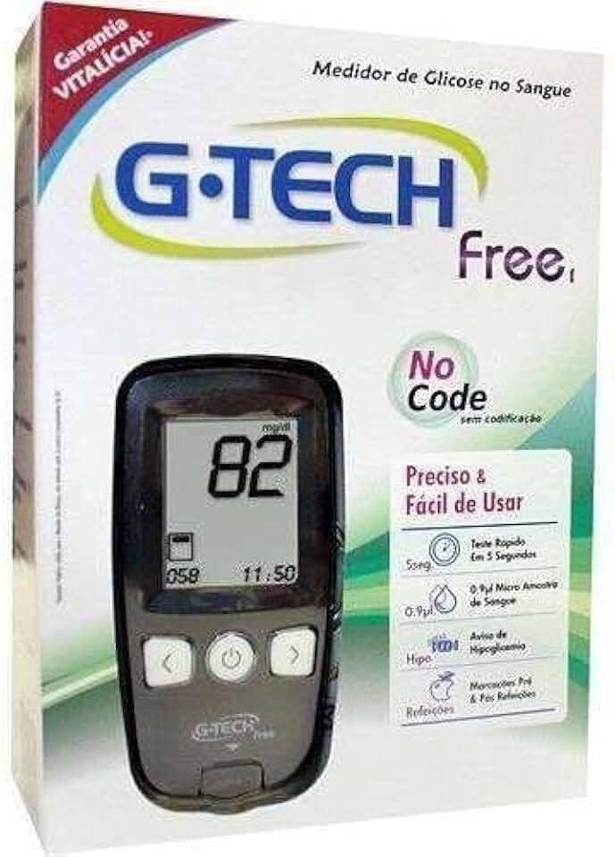 Medidor Glicose G-tech Free 1 Kit Completo