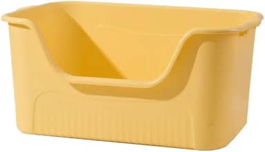 Bandeja de Areia para Gato Jumbo com Bordas Altas Design Aberto Anti-Dispersão Banheiro Grande Gatos Maine Coon e Ragdoll Elegante Simples Montagem sem Ferramentas PP