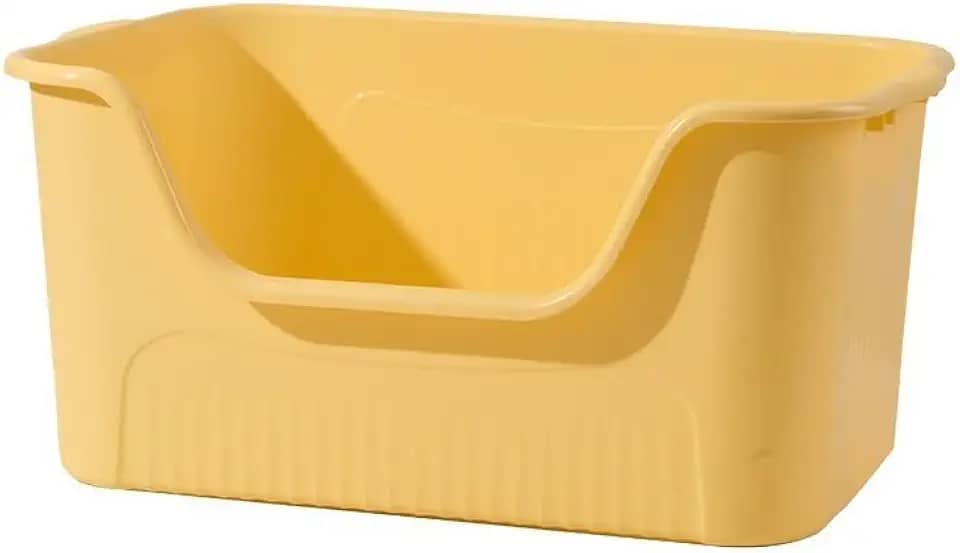 Bandeja de Areia para Gato Jumbo com Bordas Altas Design Aberto Anti-Dispersão Banheiro Grande Gatos Maine Coon e Ragdoll Elegante Simples Montagem sem Ferramentas PP