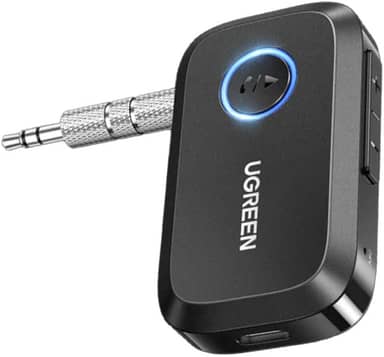 Adaptador Receptor Bluetooth 5.3 para Carro Áudio Sem Fio Conexão Estável Compacto Design Elegante Preto Compatível com Diversos Dispositivos MPOWER