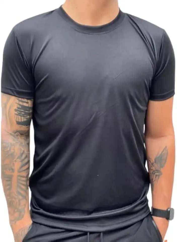 Camiseta Dry Fit Treino Masculina Academia Musculação Corrida 100% Poliéster