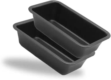 Forma de Pão Antiaderente, 2 Peças, Preta, Superfície com Revestimento Especial