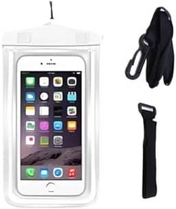 Capa Celular Prova D'água Mergulho e Chuva Bolsa Protetora (Capa Branca)