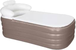 Banheira Ofurô Inflável Adulto Dobrável 120l com Bomba Elétrica (BEGE)