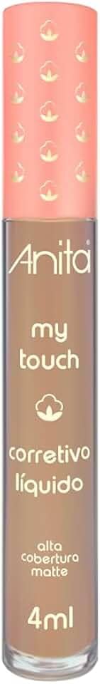 Corretivo Líquido Matte Anita My Touch Médio 3 - Acabamento Sequinho, Não Craquela, Leveza e Custo-Benefício