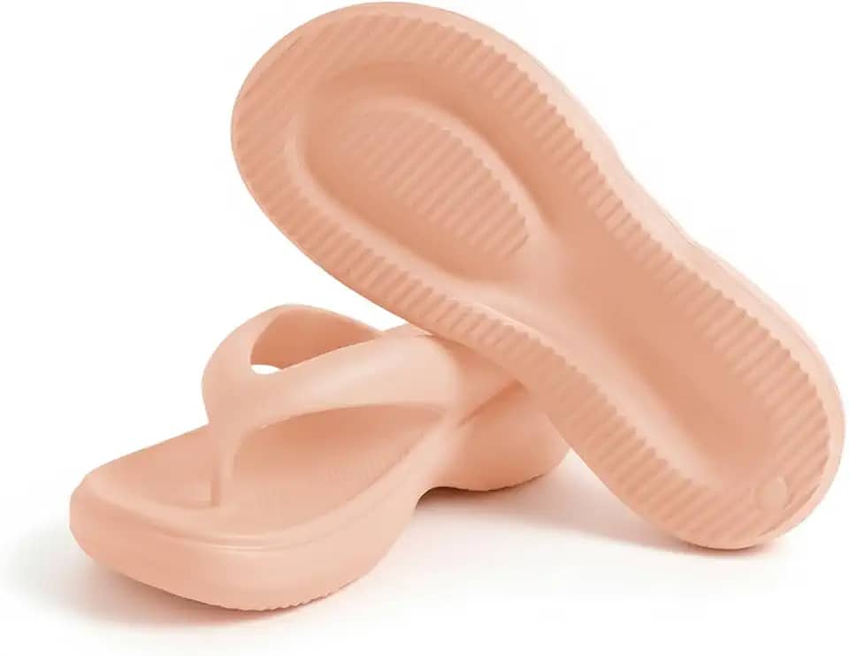 CORFLY Chinelo de dedo Sandália Feminina EVA Macio Ortopédico Nuvem Anabela Anti Chulé Confortável