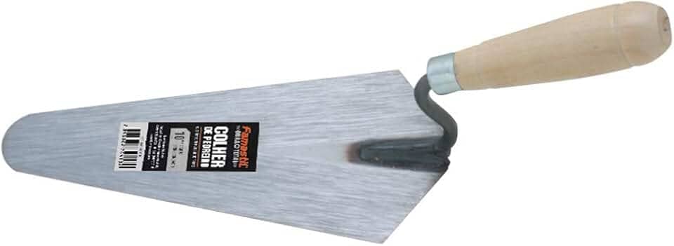 Famastil Colher de Pedreiro Famastil – 7” – Canto reto – Aço forjado – Cabo de madeira