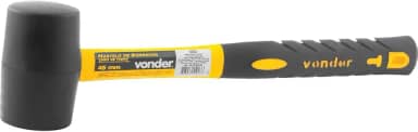 Vonder, Martelo De Borracha 45 Mm, Cabo Em Fibra, Preto.