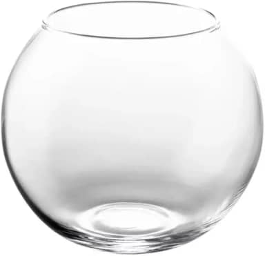 Aquário Redondo 5 Litros Terrário Vidro Grosso Decoração Enfeite Casa