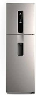Geladeira Electrolux Frost Free Inverter 410L Água na Porta com AutoSense Duplex Inox Look (IW46S) 127V