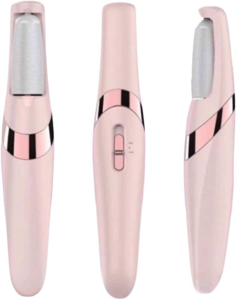 Lixa de Pe Eletrica com Bateria Recarregavel e Controle de Velocidades Removedor de Calos para Pés Recarregável Com Lixa Extra Portatil Spa dos Pes Raspador de Pes (Rosa)