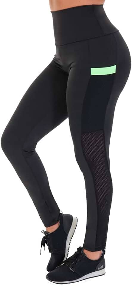 Calça Legging Com Bolso Fristyle Academia Suplex Microfibra Feminina