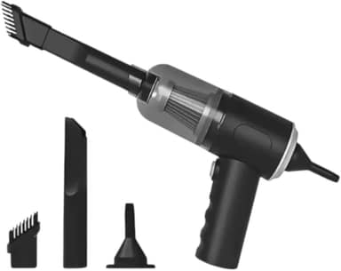 Aspirador de Pó 3 em 1 Portátil, Mini Aspirador Recarregável USB para Casa e Carro, Sem Fio com Função Soprador!