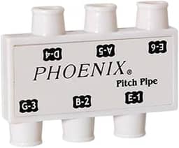 Phoenix Diapasão Afinador Musical, 6 Notas, para Sopro e Violão, Branco