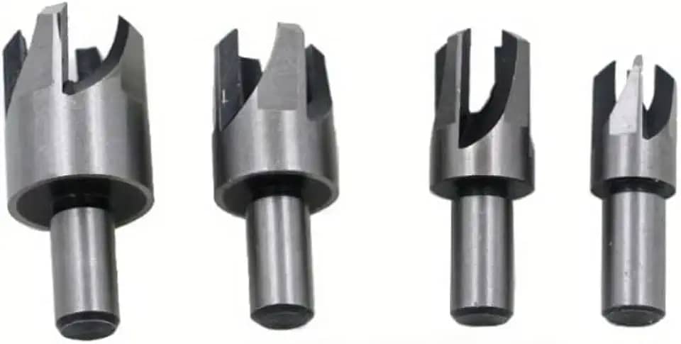 4 peças de brocas de aço carbono - broca para marcenaria, tipo garra, cortador de rolha de aço carbono para broca de bancada