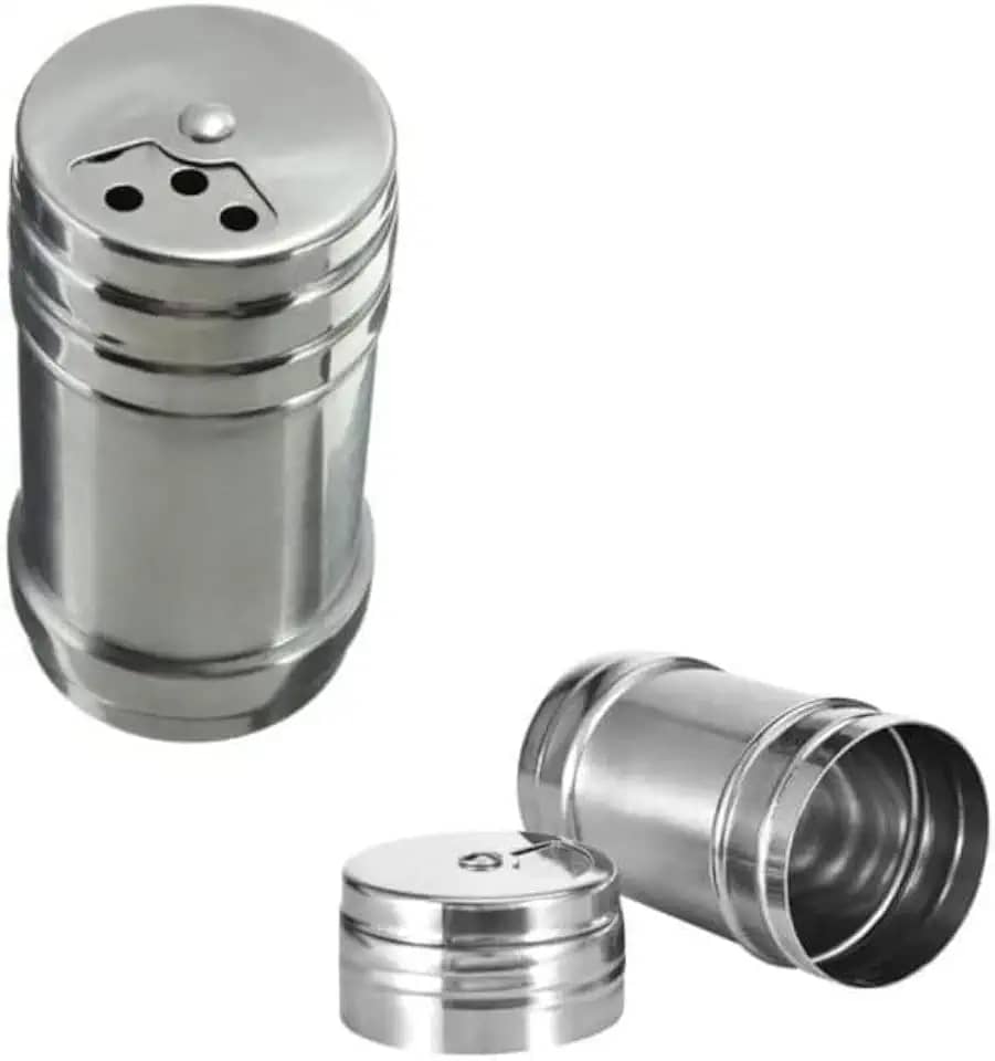 Saleiro Porta-Temperos de Inox com Tampa Basculante – Ideal para Condimentos, Açúcar e Sal – Design Moderno e Fácil de Usar na Cozinha - NEXUS MARKET