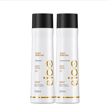 Kit Shampoo e Condicionador Eico Professional Óleo Sublime Nutrição Óleo De Abacate Marula e Argan Maciez e Brilho 300ml Sem Sal Para Cabelos Ressecados