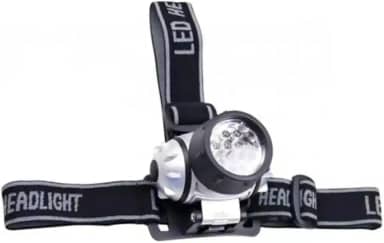 Lanterna de Cabeça com 7 LEDs e Suporte Ajustável a Pilhas para Pesca, Ciclismo, Acampamento, Caminhada