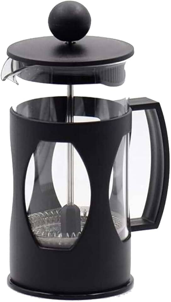 Mimo Style Cafeteira Prensa Francesa, Com Haste e Alça, Resistente, Suporta Altas e Baixas Temperaturas (-20 °C a 180 °C), Excelente Sistema de Filtragem (600ml)