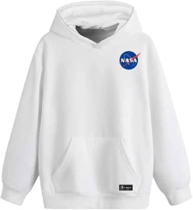 Blusão Moletom Canguru Nasa Infantil Personalizado com Capuz e Bolso