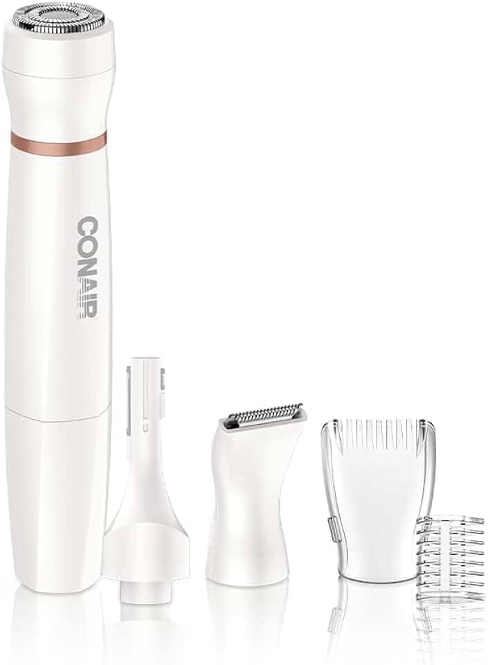 Depilador e Aparador Facial e Corporal Feminino Conair All-In-One - 5 Acessórios, Sem Fio, Pilha