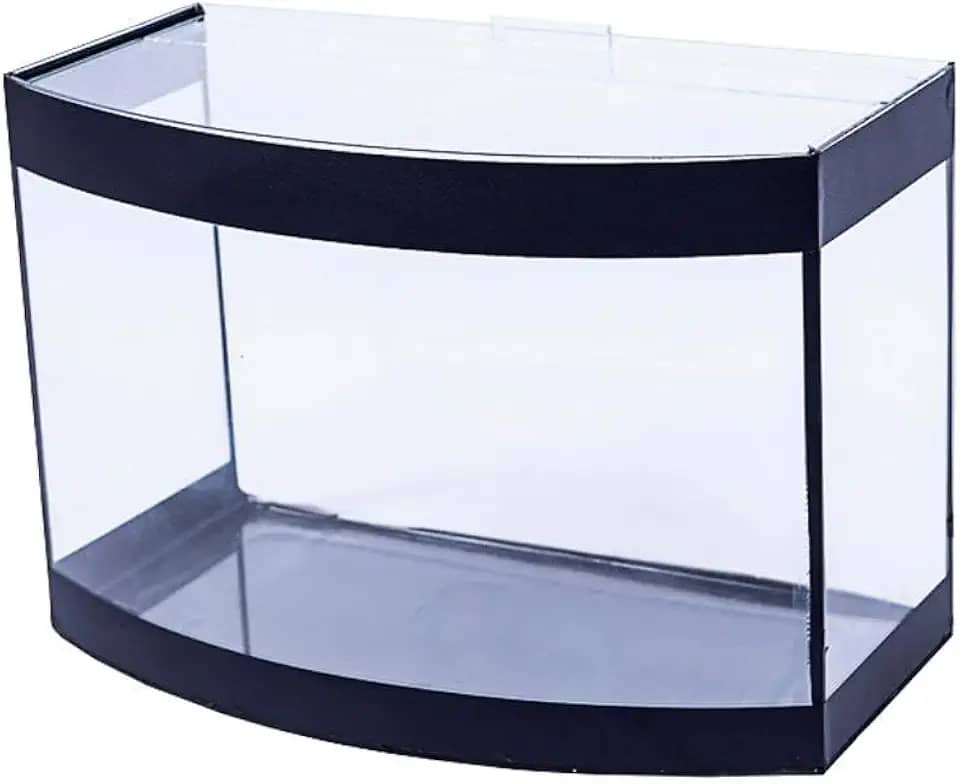 Aquário Aquaterrário Curvo Faixa Preta 50cm