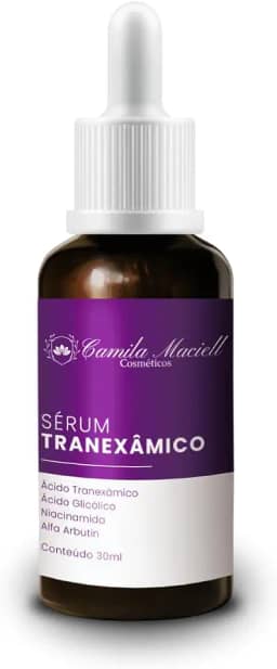 Sérum Facial Tranexâmico Camila Maciell, 30ml, com Ácido Tranexâmico, Ácido Glicólico, Clareamento Inteligente para Manchas e Melasma