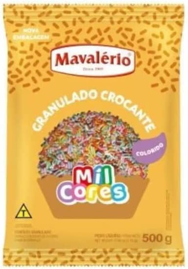 Granulado Crocante Colorido 500g Mil Cores