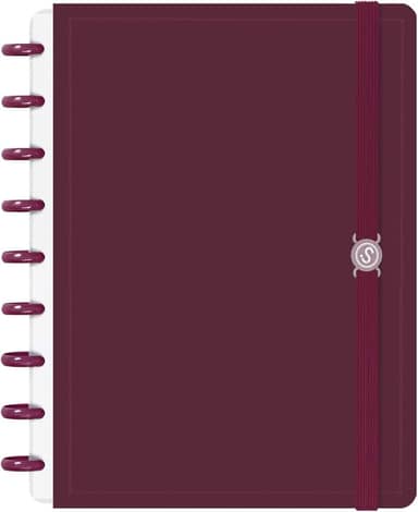 Caderno De Disco ISCOOL Inteligente M Solid Colors Marsala