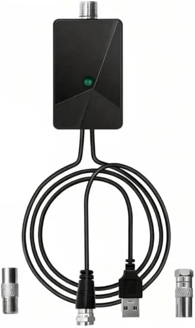 Amplificador de antena de TV digital igh Gain – para TV 4K gratuita para uso interno e externo, suporta DTMB DVB-T