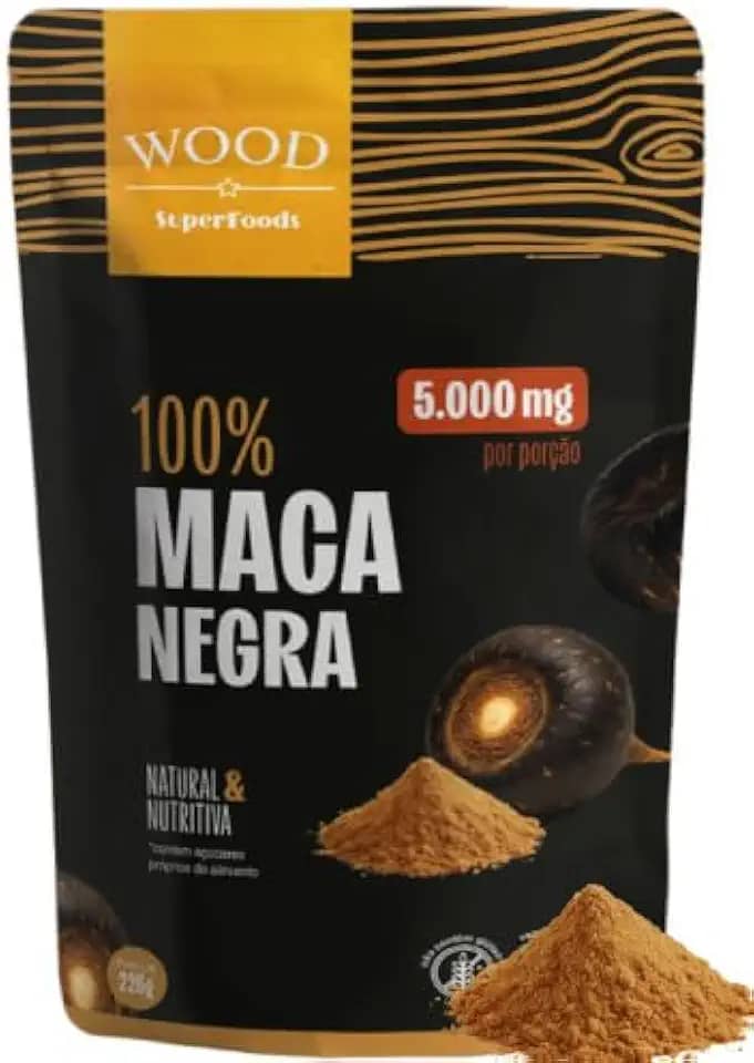 Maca Peruana Negra Em Pó Premium 100% Pura 226g Wood