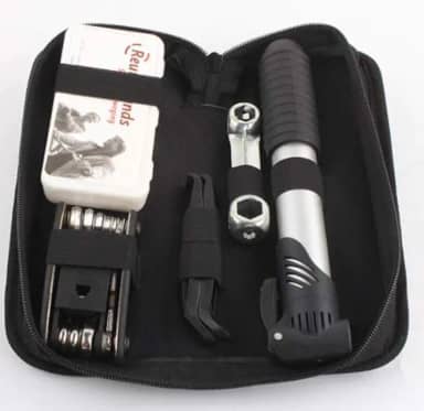 Kit Ferramentas Bike Chaves Remendo Reparo Pneu Bolsa Quadro