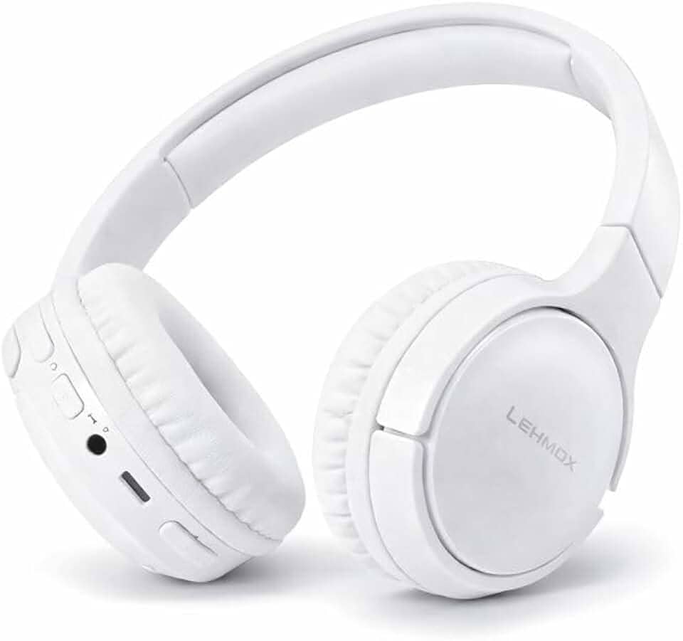 Fone de Ouvido Bluetooth 5.3, Branco, Headset, Sem Fio, Dobrável, Com Microfone, Para Celular, Cartão de Memória, Entrada P2, Confortável, Ideal para Estudo, Trabalho e Academia.