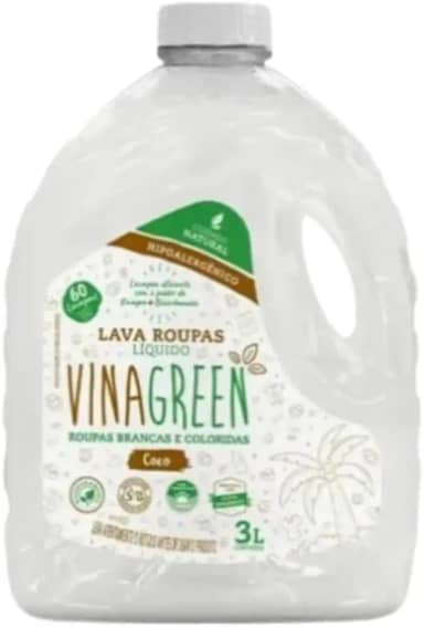 Sabão Vinagreen Coco 3l Vinagreen Limpeza Profundo Hipoalergênico Antialérgico Pele Sensível Alergia Bicarbonato Álcool Orgânico