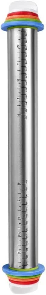 Rolo de Massa Inox Ajustável, Ideal para Confeitaria, Pizza e Pão