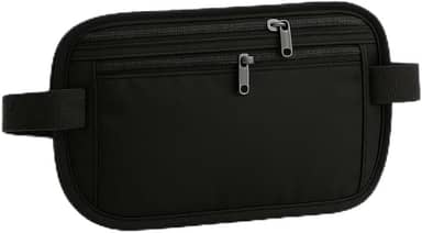 Pochete Doleira, Porta Dinheiro Notas Viagem Internacional Anti Roubo Invisível Segura Imperméavel Para Celular Cartão Chaves (Preto)