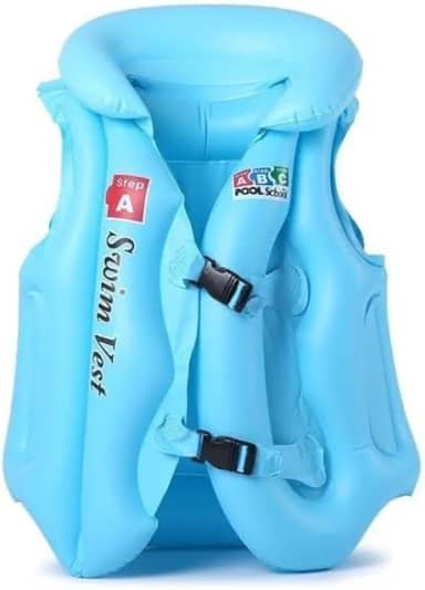 Colete Inflável Infantil 40 cm com Cinto Ajustável – PVC Seguro para Piscina e Praia