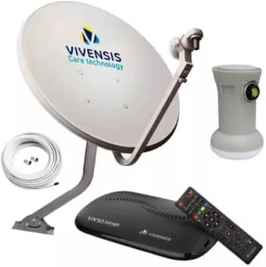 Kit Parabólica Ku Completo Vivensis para TV Digital