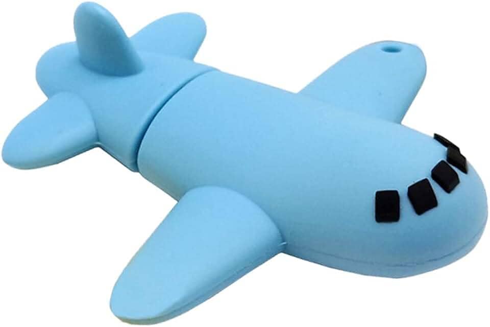 Pen Drive USB 2.0 de 64 GB, modelo de avião azul, pendrive, pendrive, pendrive, pendrive, para armazenamento de dados